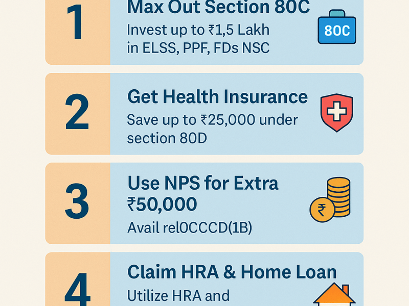 Top 5 Tax Saving Tips for ₹5–10 Lakh Salary Earners in India&nbsp;(2025)